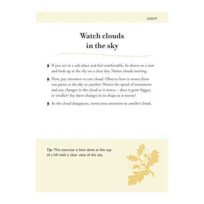 Watching Clouds Forest Bathing Guided Prompt Card - For Nature Connection - Wilding &amp; Wonder