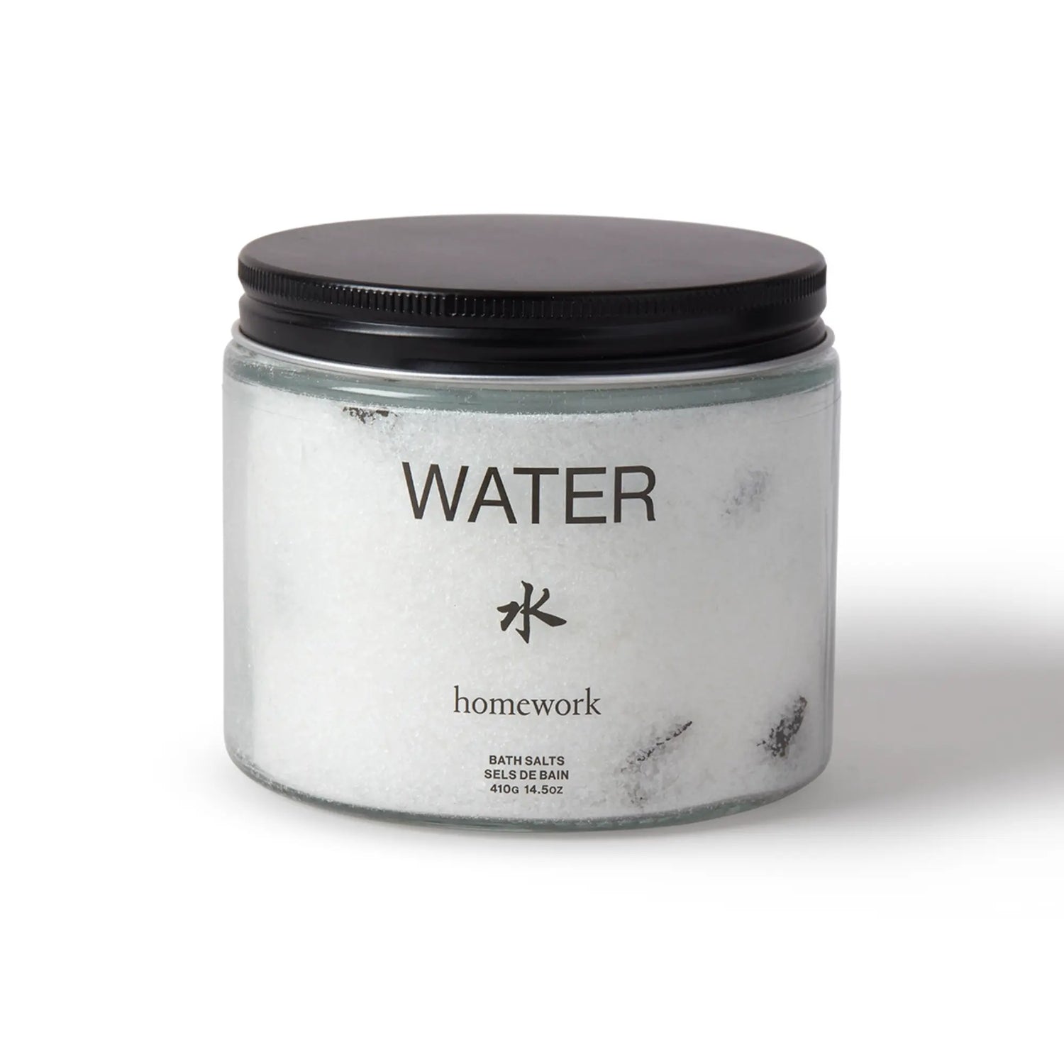 Glass jar of Homework Bath Salts - Water Variant - For Muscle Relaxation - Wilding &amp; Wonder